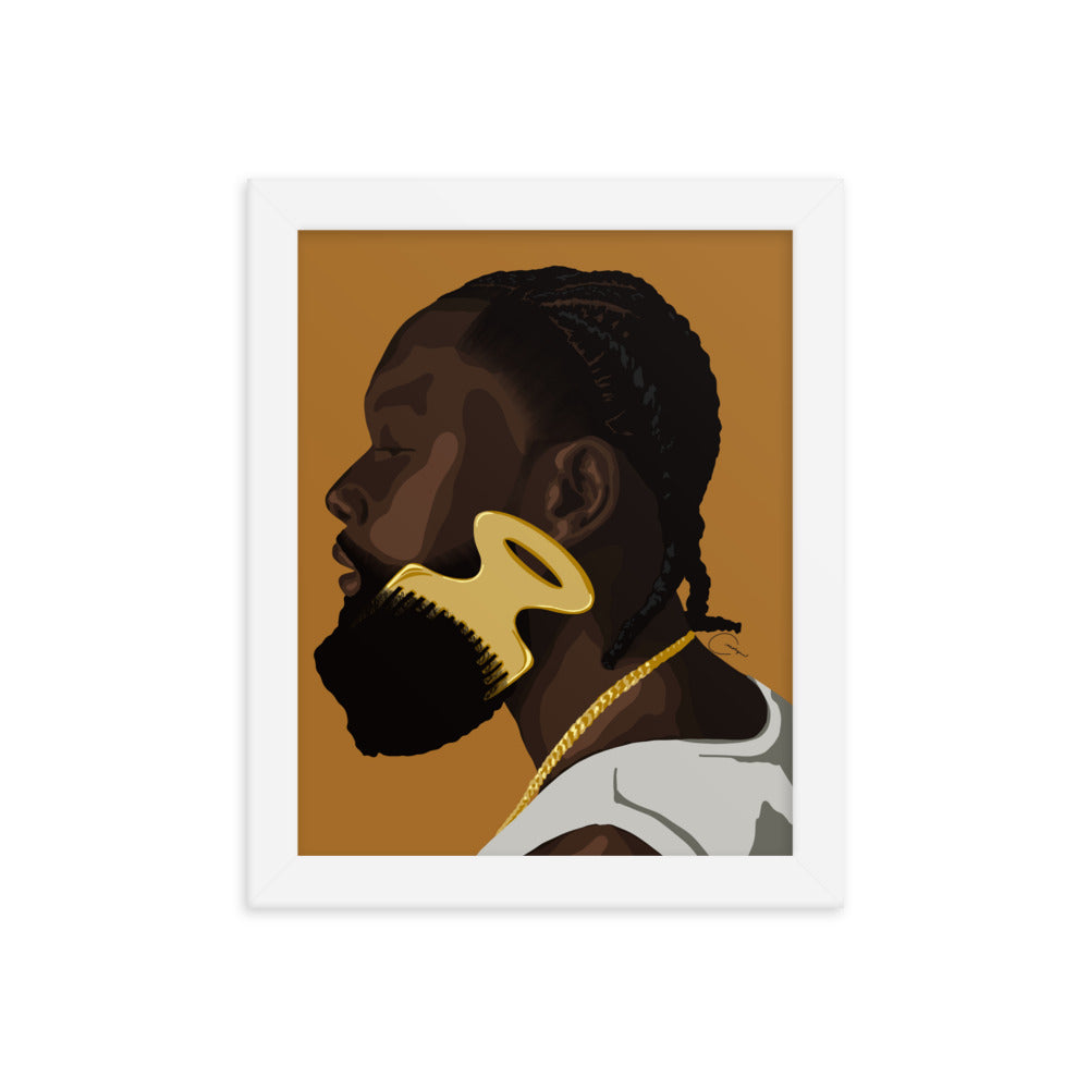 Beard Pick Framed Print