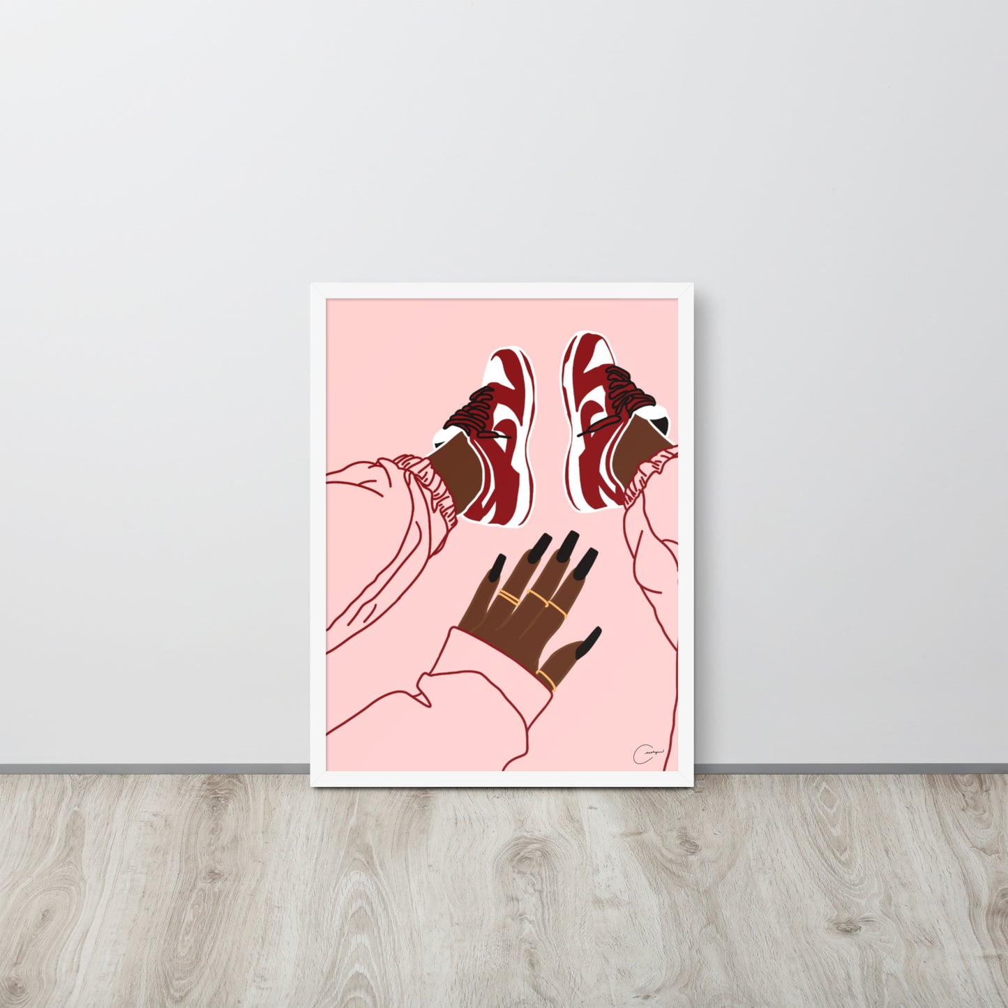 Sneaker Check Framed Print