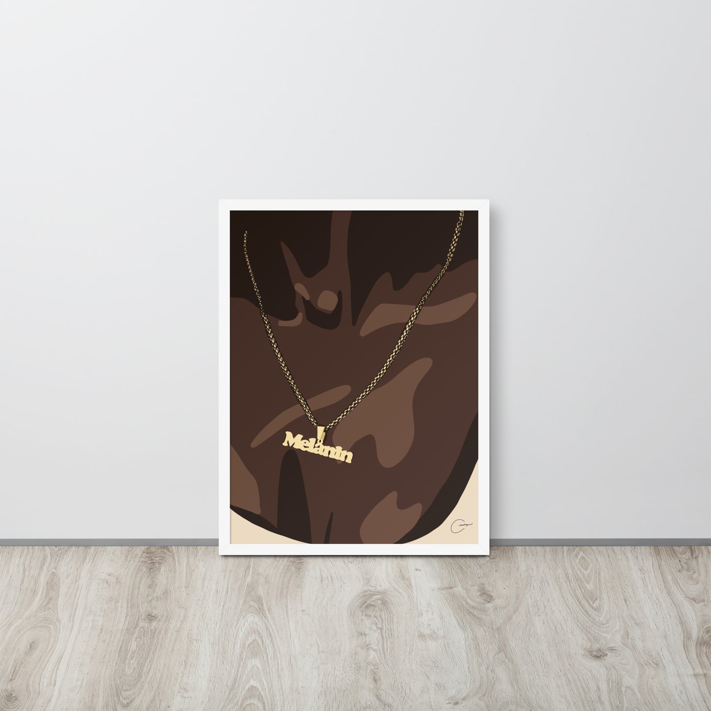 Melanin Necklace Framed Print