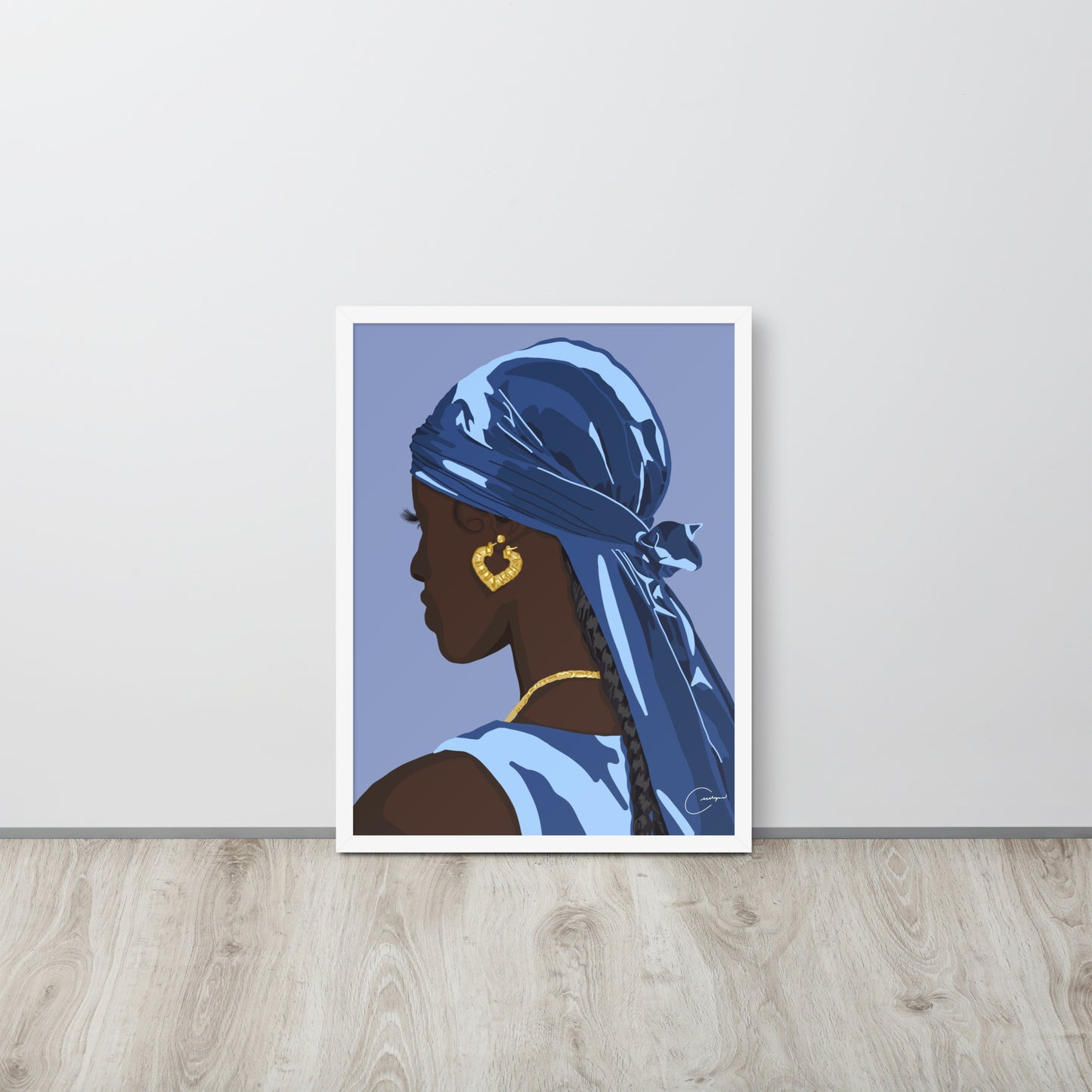 Blue Durag Framed Print