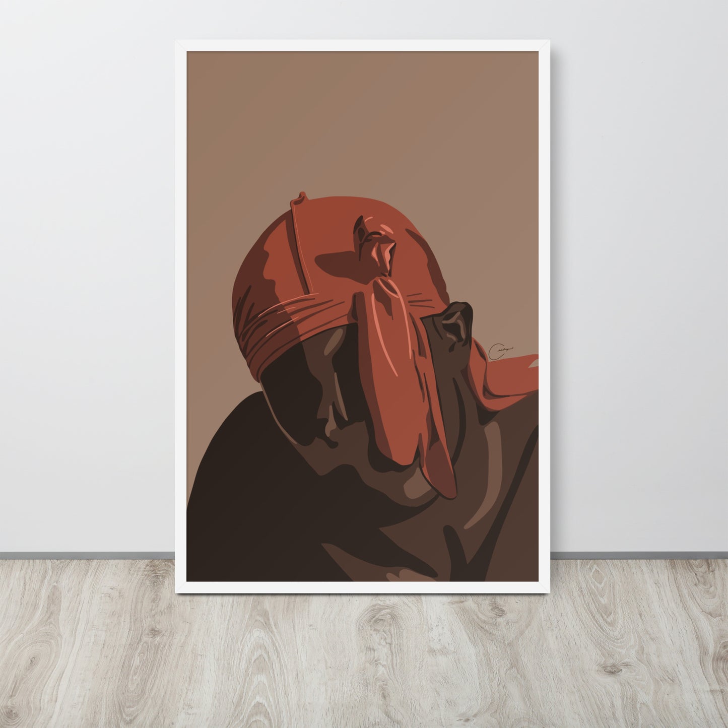 Orange Durag Framed Print