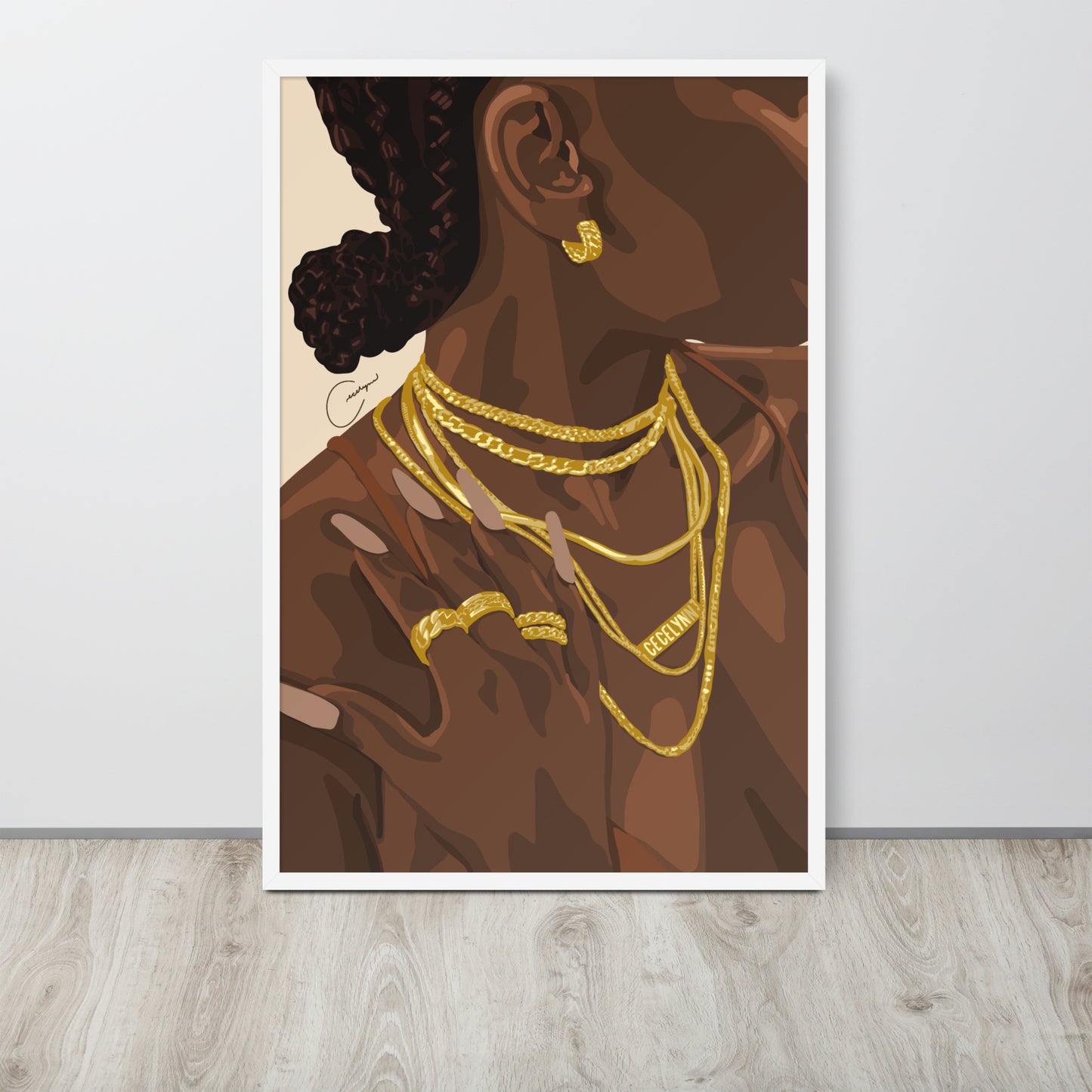 Dripped In Gold Framed Print