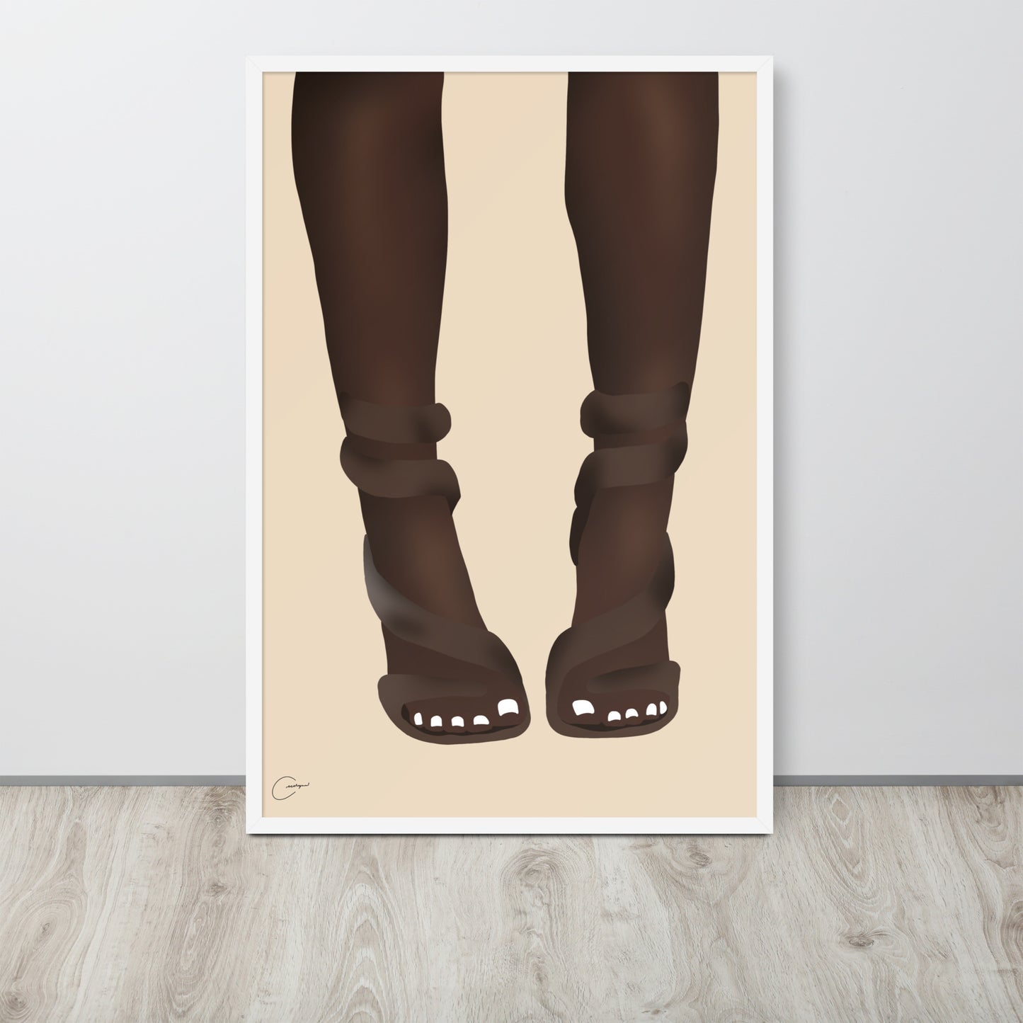 White Toes Framed Print