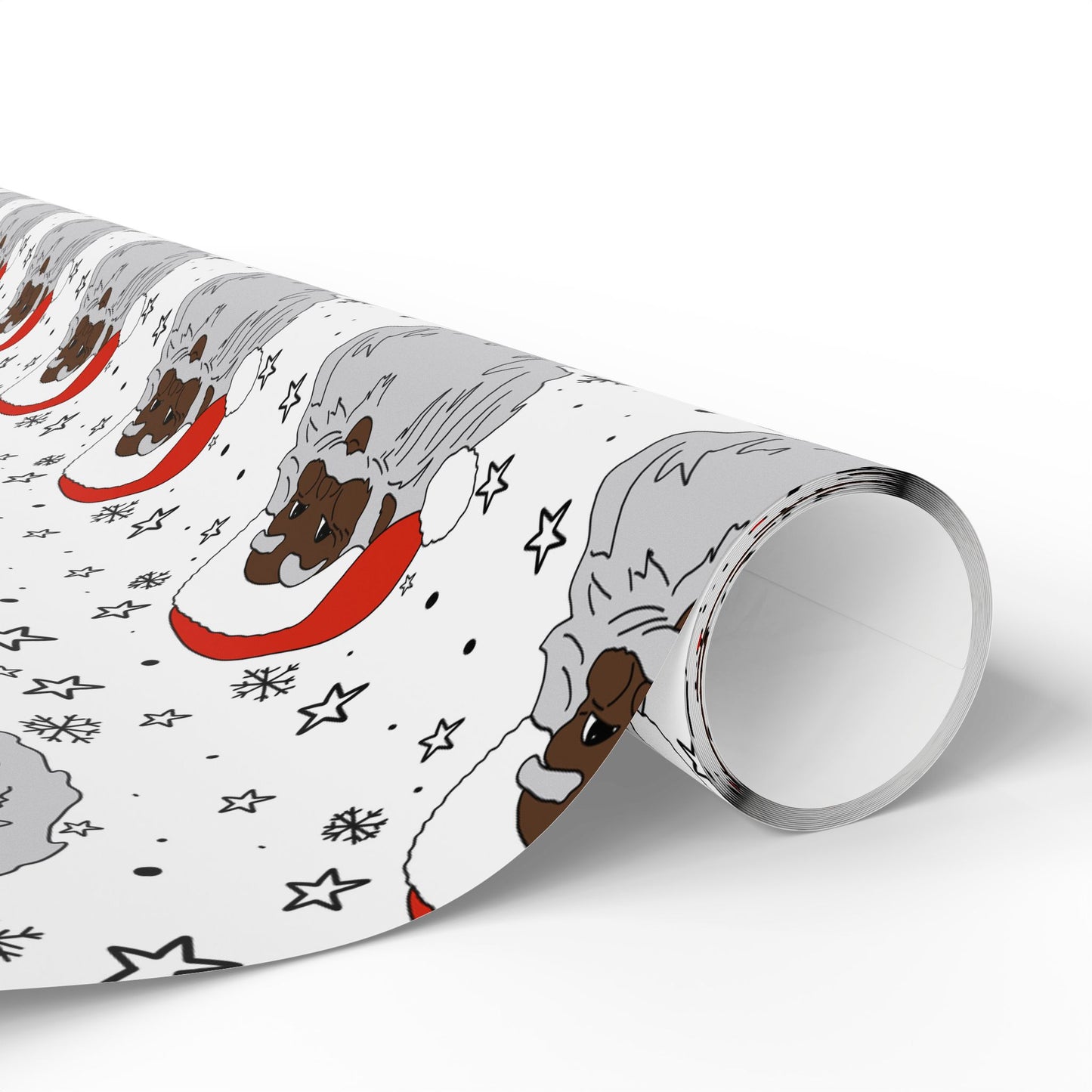 Black Santa Wrapping Paper