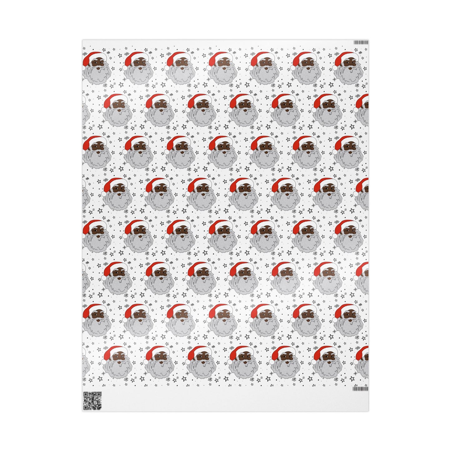 Black Santa Wrapping Paper