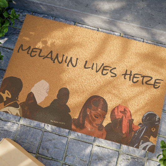 Melanin Lives Here Doormat