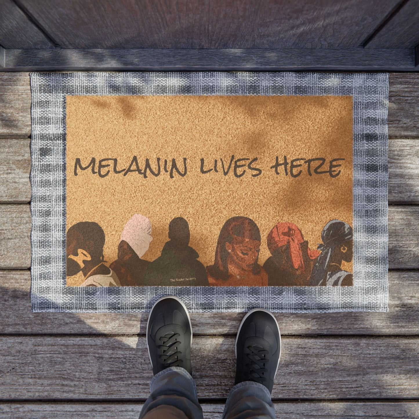 Melanin Lives Here Doormat