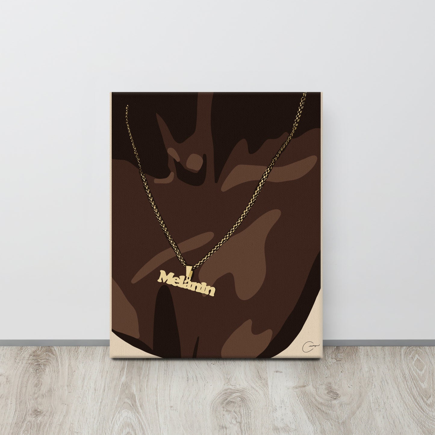 Melanin Necklace Canvas