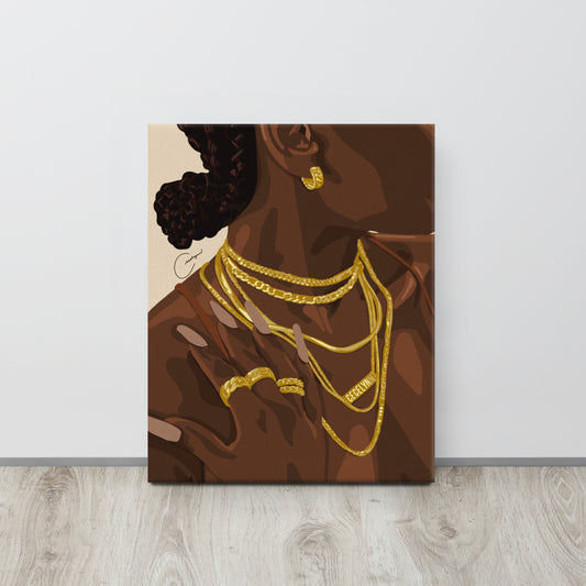 Dripped In Gold Canvas