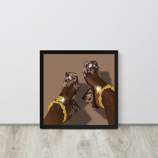 Cow Print Framed Print