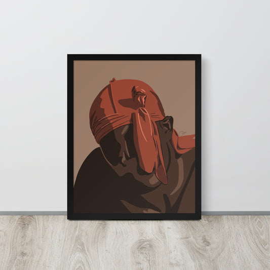 Orange Durag Framed Print