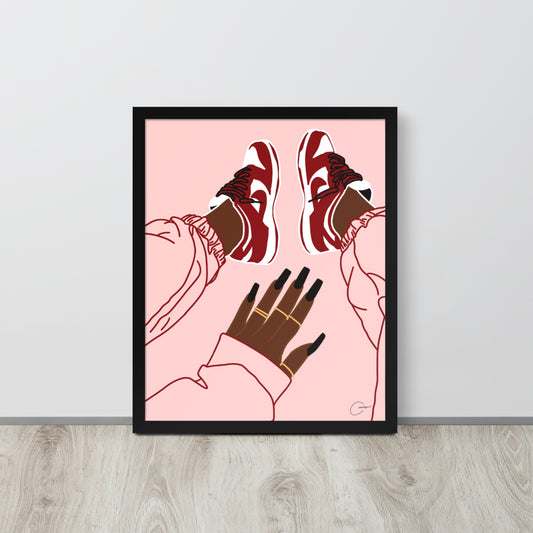 Sneaker Check Framed Print