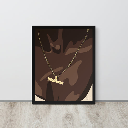 Melanin Necklace Framed Print