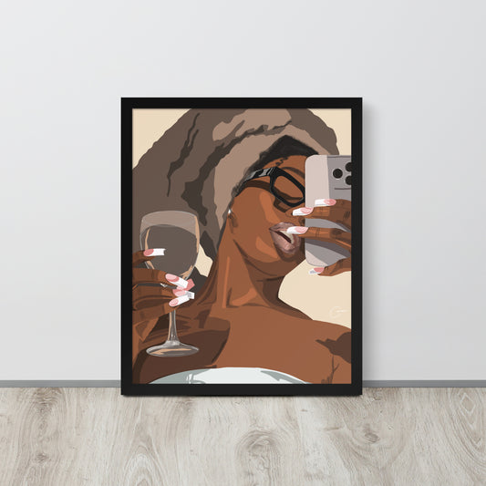 Self Care Sunday Framed Print