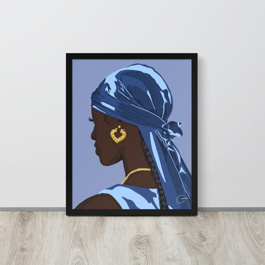 Blue Durag Framed Print