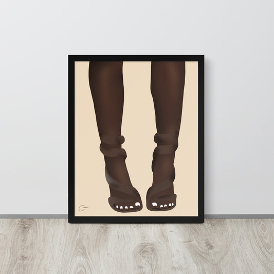 White Toes Framed Print