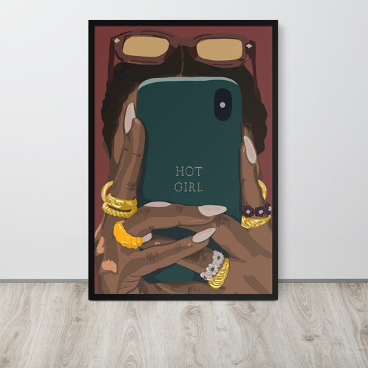 Hot Girl Framed Print