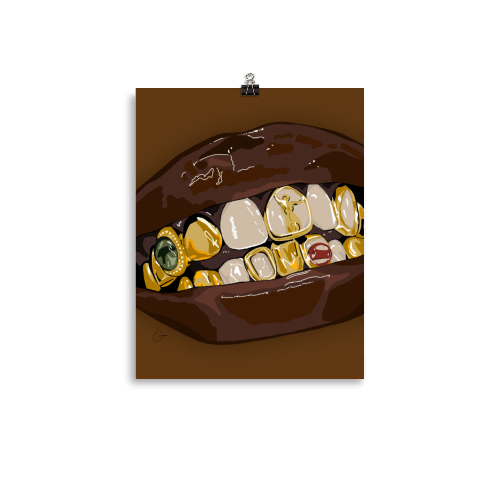 Glossy Grillz Print