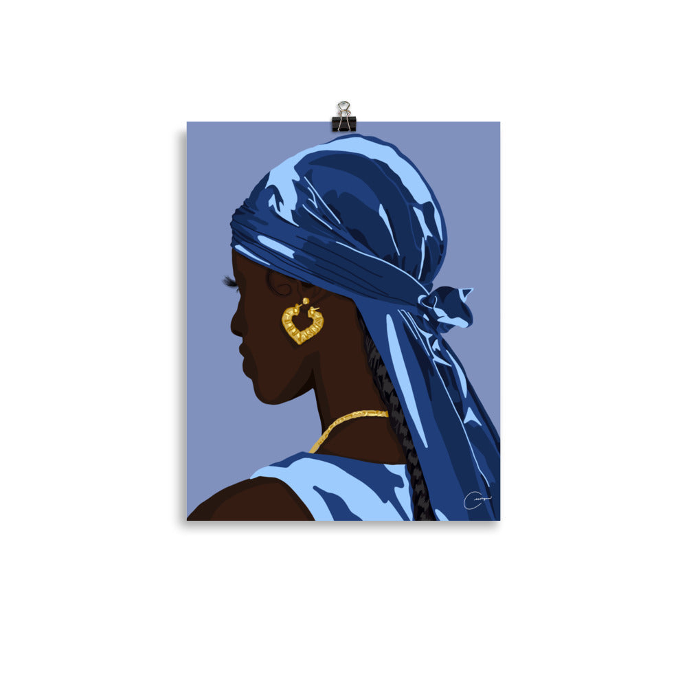 Blue Durag Print