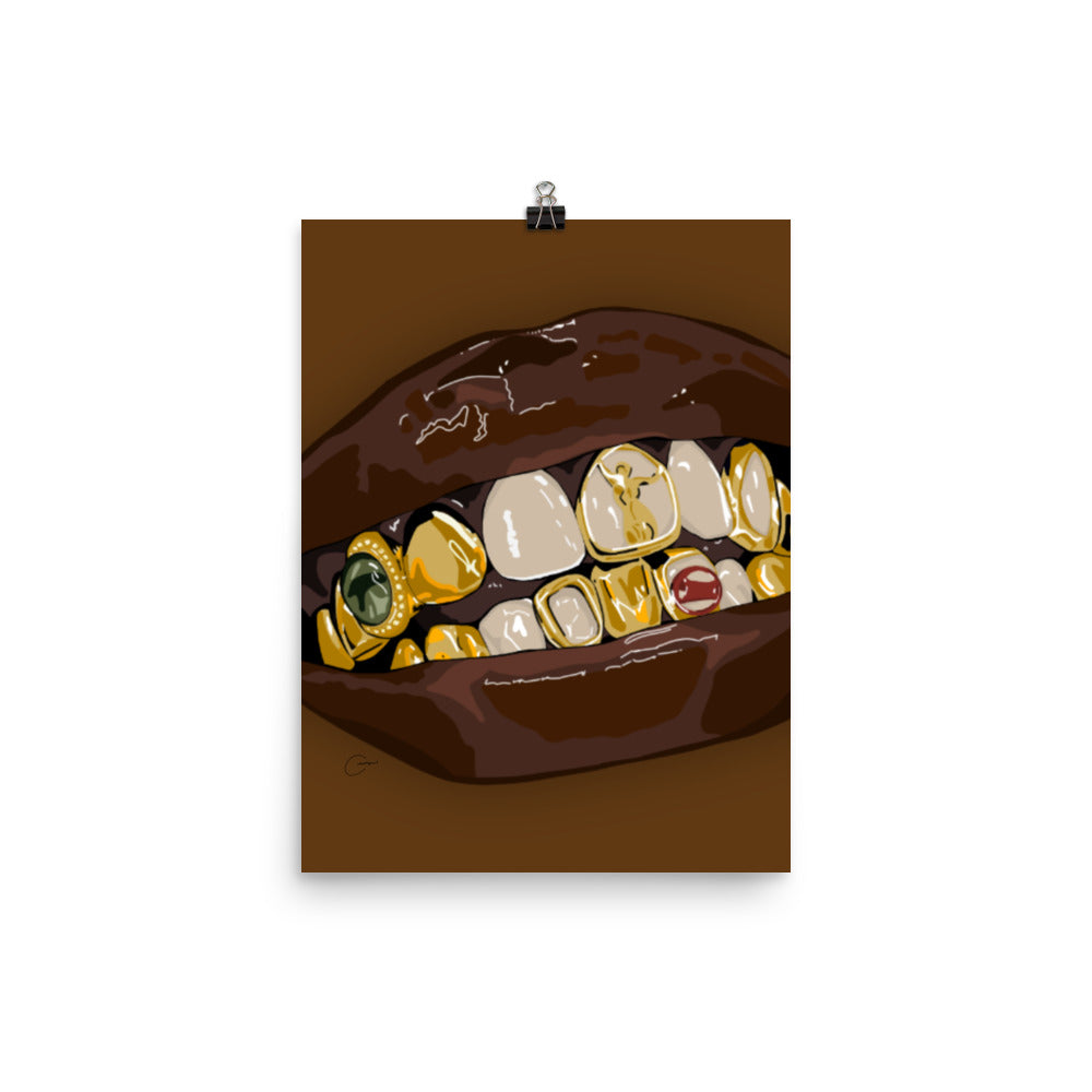 Glossy Grillz Print