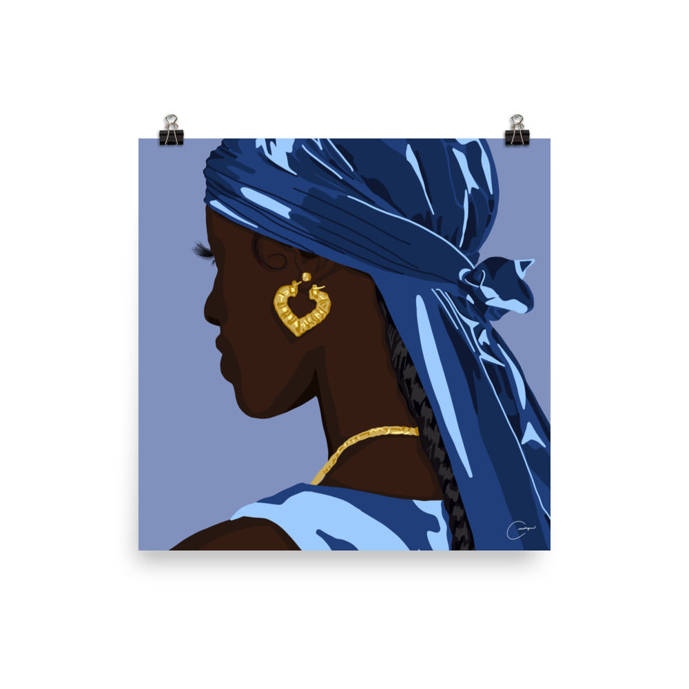 Blue Durag Print