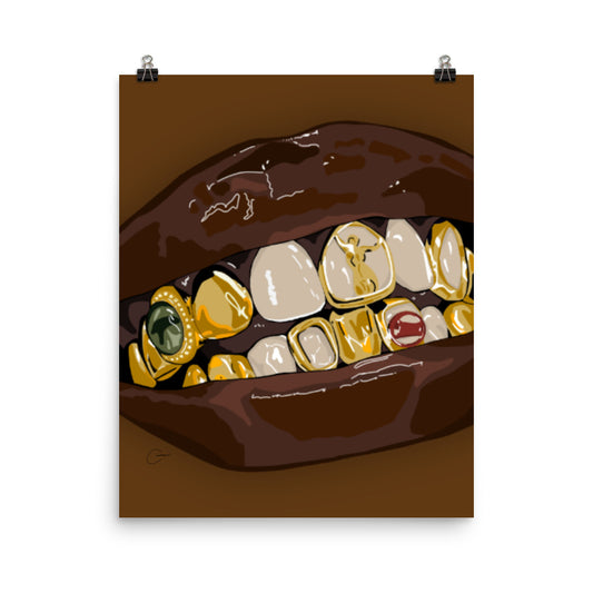 Glossy Grillz Print