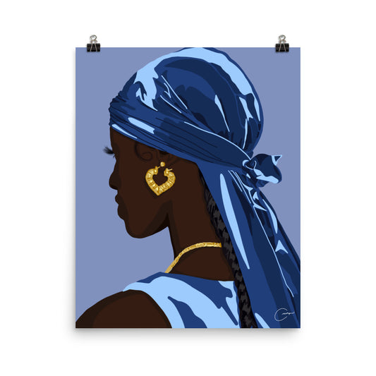 Blue Durag Print