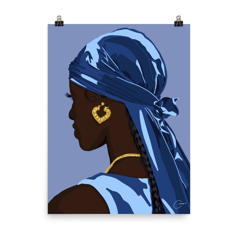 Blue Durag Print