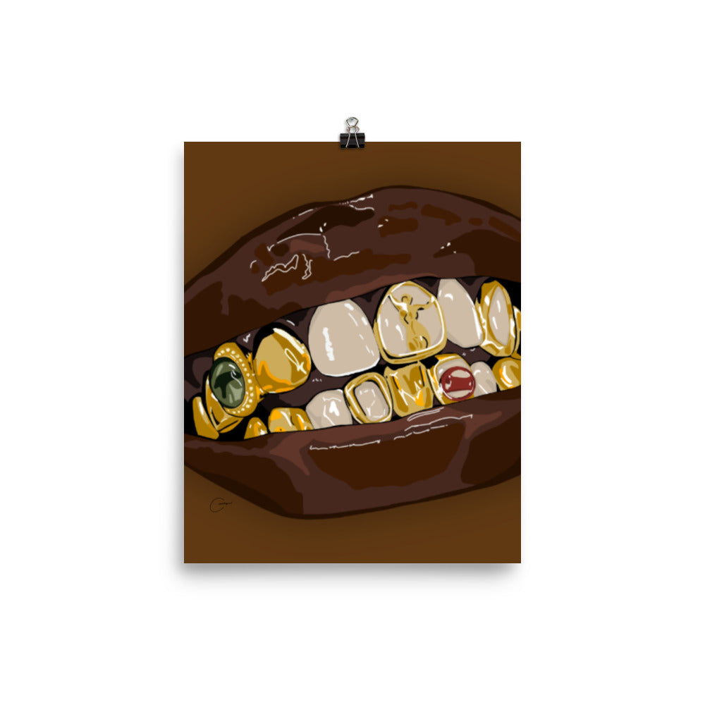 Glossy Grillz Print