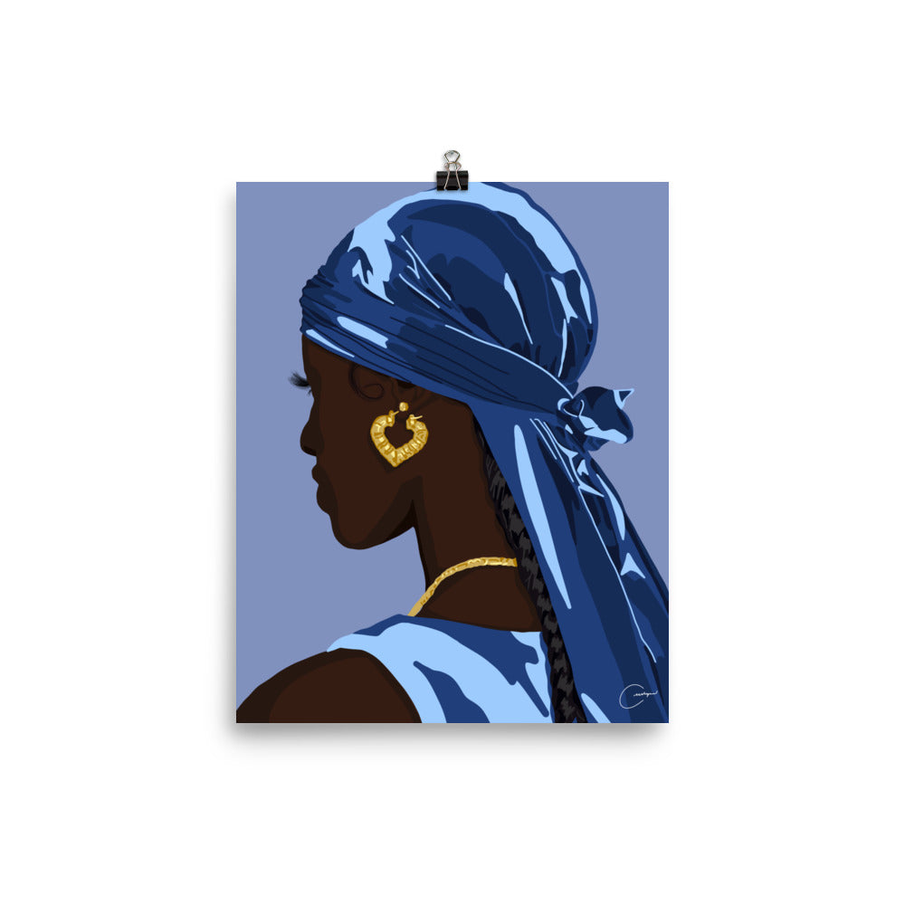 Blue Durag Print